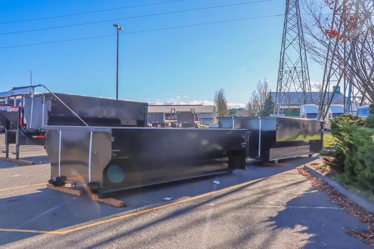 Roll-off dumpster ready for waste disposal at job site for Construction Dumpster Rental in Healdsburg